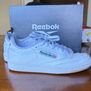 Reebok White and Green Athletic Shoes
